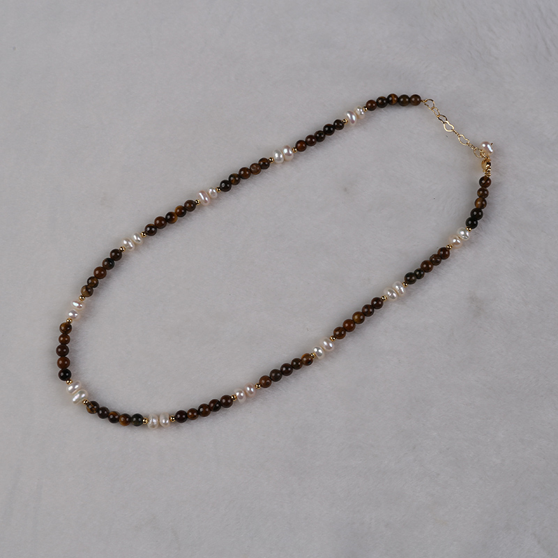 Natural Handcrafted Beaded Necklaces Featuring Pearls & Stone Accents