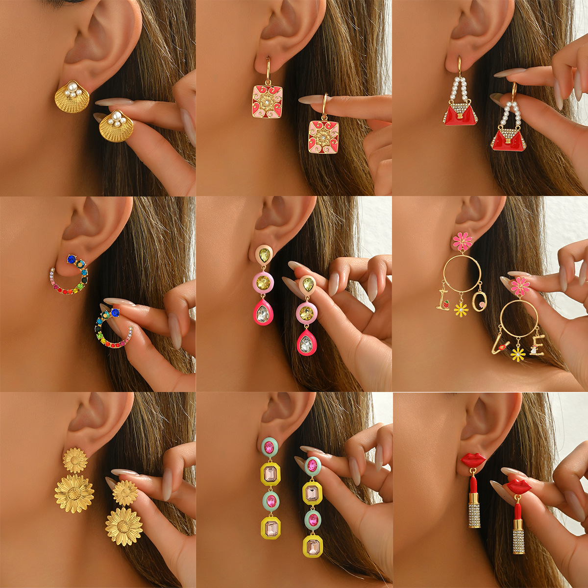 New Style Women, Unique Pearl Design, Oil Drop Studs, High-End Earrings For Women