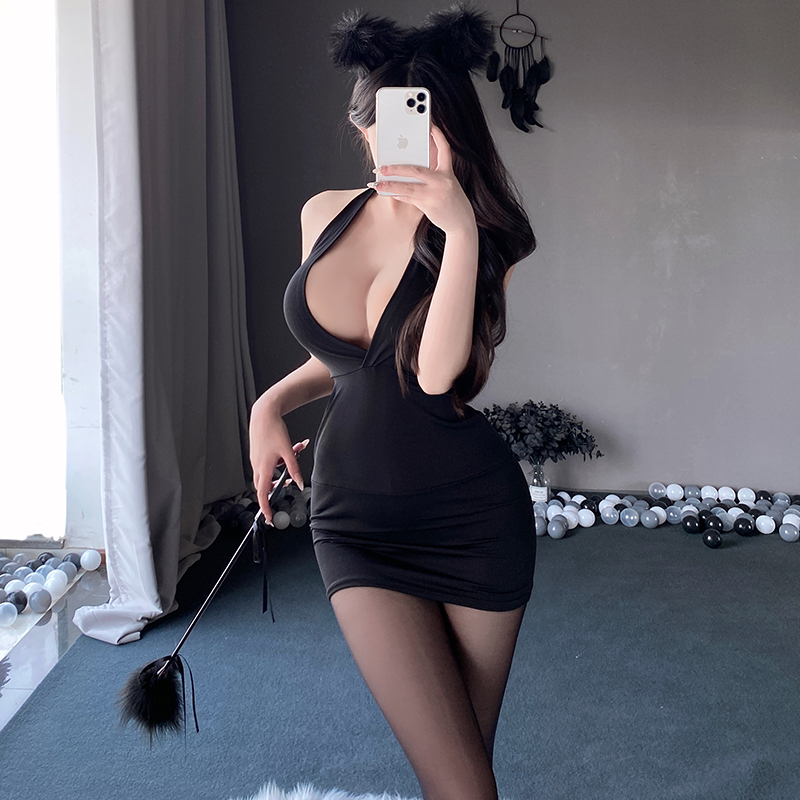 Hip hugging secretary uniform style sexy lingerie, hot and emotional fun, no need to take off on the bed 1656