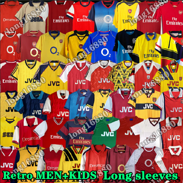 Retro 1990 91 92 ArsenalArsenal SAKA soccer jerseys RAYA RICE BERGKAMP COLE HENRY V.PERSIE FABREGAS 93 94 95 96 97 98 99 00 01 05 06 men kid football shirt Vintage Classic