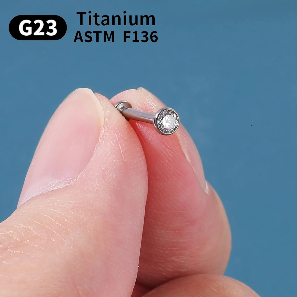 1510pcs G23 Piercings Labret Stud Lip Nose piercing kit Eyebrow C rod Body Jewelry ASTM36 Cartilage Earring 250613