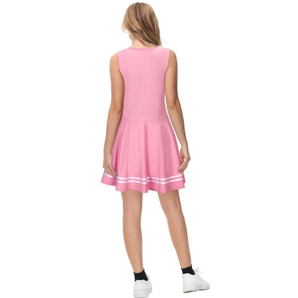 SISSY Cheerleader Uniform Sleeveless Overall Pink White Dress Cheerleading Outfits Party Costume for High School Girls Z250624