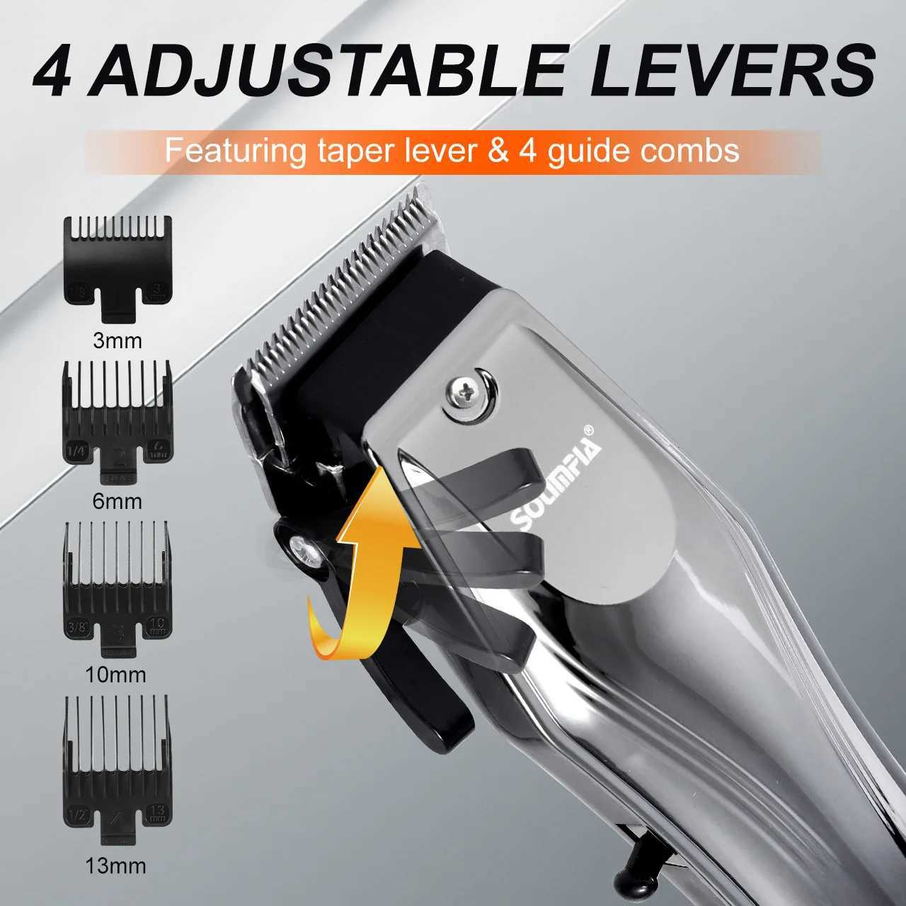 Solimpia Professional Hair Clipper for Men Rechargeable Cordless Electric Beard Hair Trimmer Barber Cutting Machine Grooming KitXJ250624