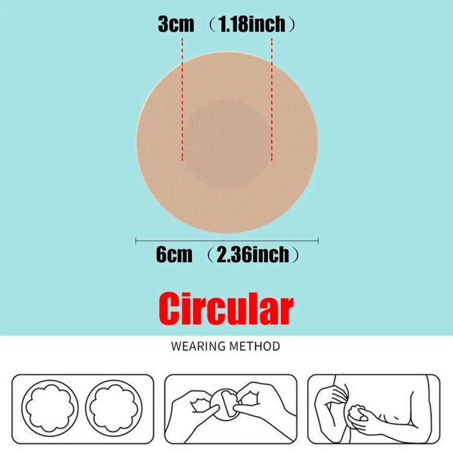 100/50PCS Cloth Nipple Cover Teat Hide Women Disposable Nipple Pasties Breast Petals Invisible Bra Padding Chest Sticker Patch W250624