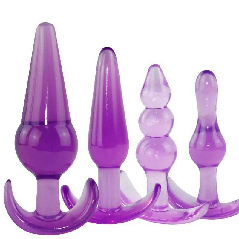 4 Sizes Anal Plug Adult Sex Products Crystal Butt Plug Stimulator Sextoy Anal Dildo Toys Anal Sex Toys for Men Women Gay Unisex W250624