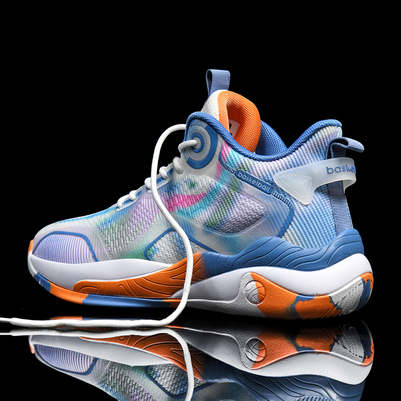 8877-High-top New Style Basketball Shoes Chinese Breathable Anti-slip Outdoor Sneakers Fitness Running Training Sneakers