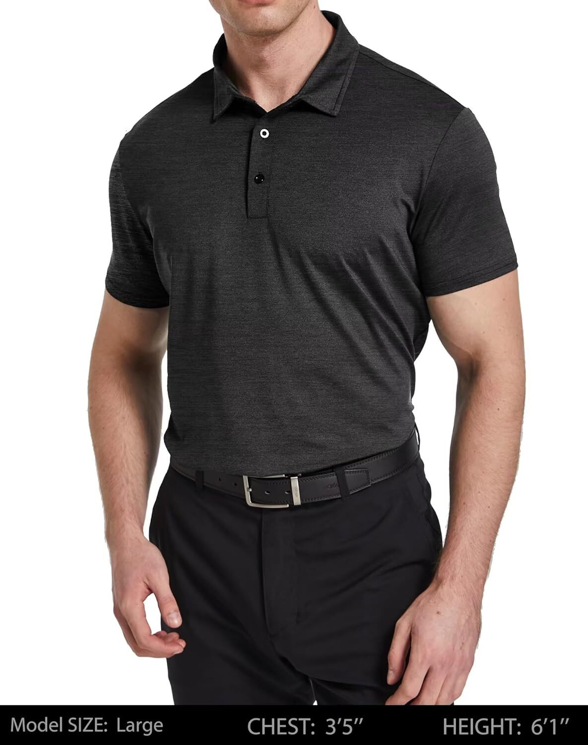 Pack of 6 polo shirts men, short sleeve, for golf, absorb moisture, athletic, casual, with neck