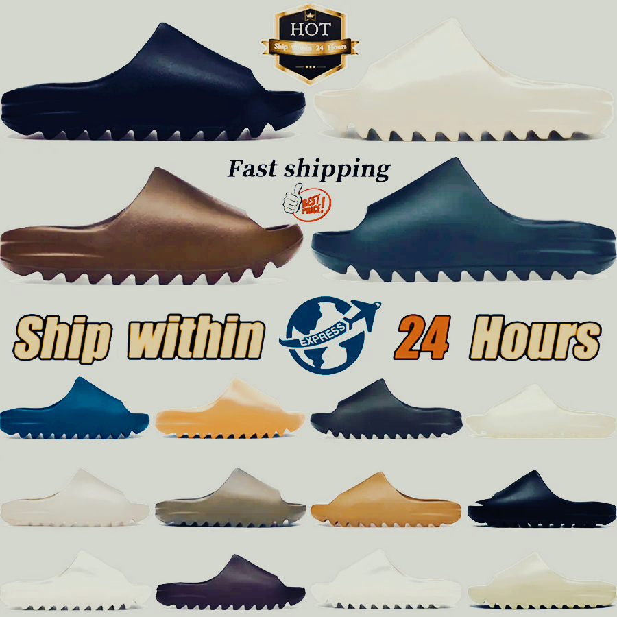 Slippers Shoes Sandals Designer Slides Trainers Sliders Slider Mens Dhgate Fashion Shoe with Box Bone White Resin Sand Beach Men Womens