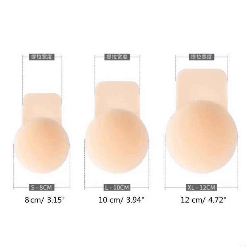 N7YE Round Reusable Bust Lift Nipple Cover Push Up Invisible Bra Strapless W250624