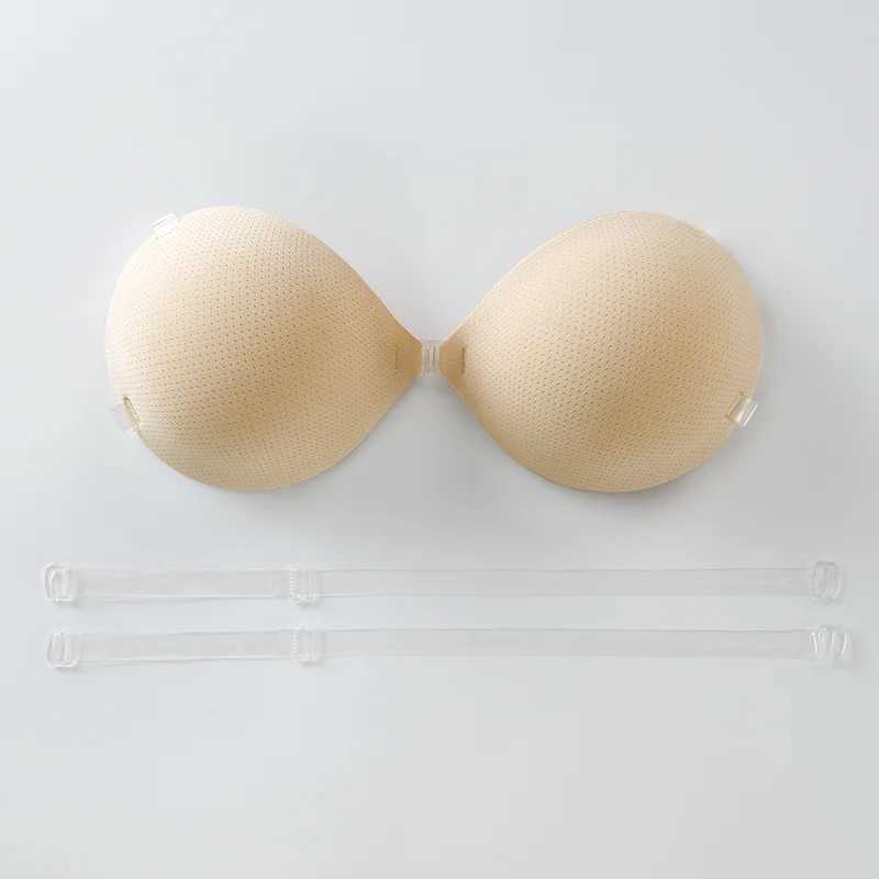 5cm Thick Women Adhesive Bra Breathable Hole Silicone Nipple Tape Front Buckle Push Up Bra Small Chest Push Up Bra Nipple Tape W250624