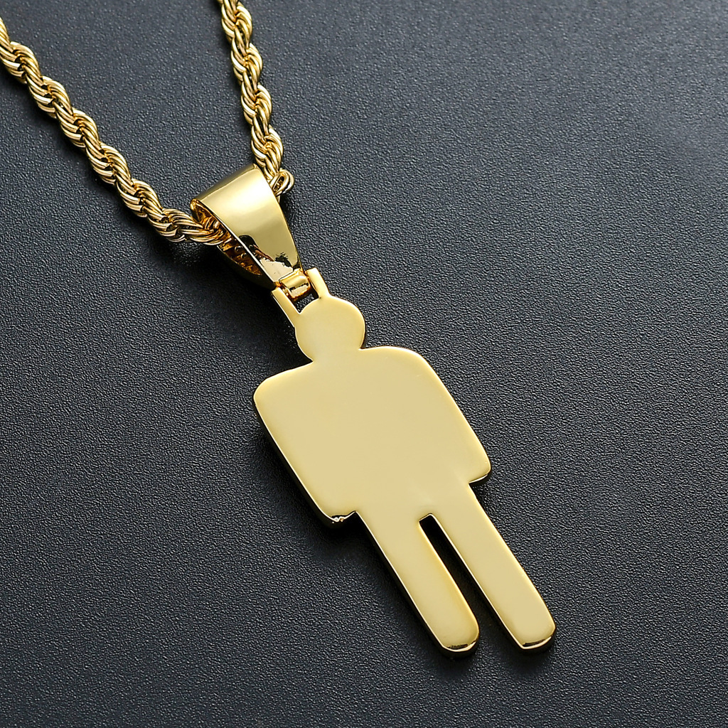 Luxury Necklace Celebrity Tilting Head Pendant Diamond Inlaid Street Trend Moissanite Hip Hop Necklace Pass the diamond tester