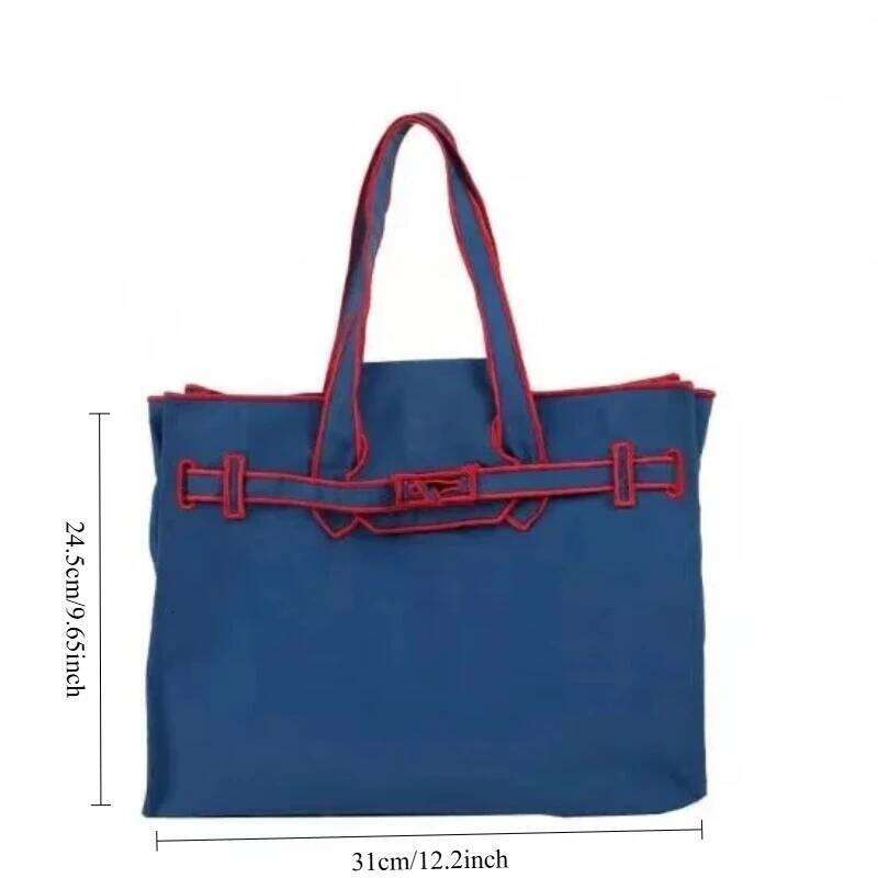 Japanese Nylon High-end Commuter Large-capacity Portable Environmental Protection Casual Embroidery Shopping Storage Bag