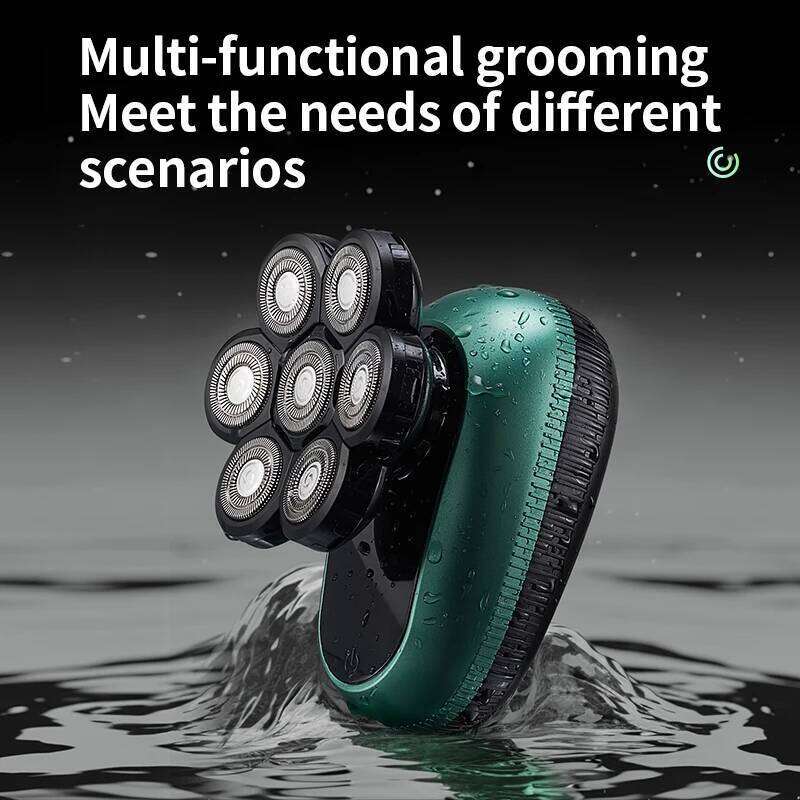 Resuxi Lk-7520 6 In 1 Electric Head Shaver For Bald Men 7D Floating Cutter Beard USB Wireless Charging Trimmer Clipper Shaving