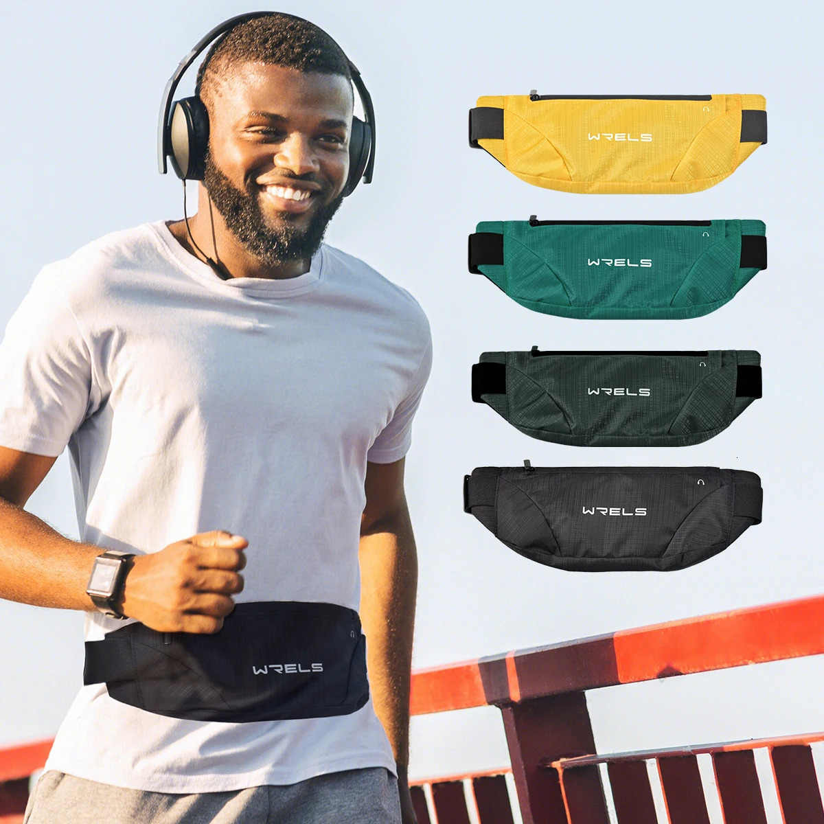 Outdoor Running Fitness Waist Bag Ultra-thin Mobile Phone Elastic Sports Waterproof Close-fitting Mobile Phone Bag Waterproof 250624