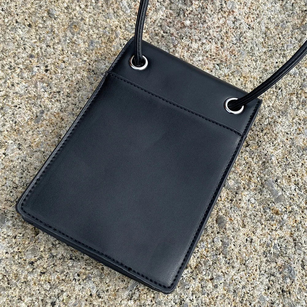 Men Small Crossbody Bag PU Leather Casual Wild Messenger Bags solid color Boys Shoulder Phone Purse Multifunction Handbag 250624