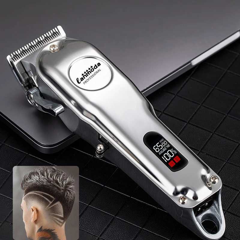 All Metal Hair Trimmer Machine Beard Clipper Electric Shaver for Men High Power Professional Cutter For Hairdresser Barber Shop XJ250624