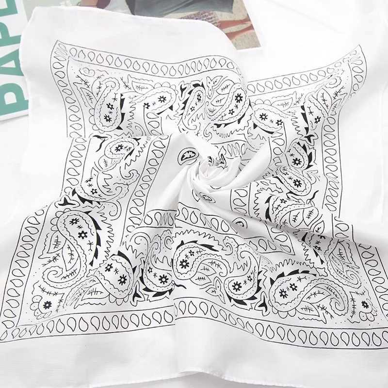 New Arrival New Kerchief for Women Men Hip Hop Black Hair Band Neck Scarf Sports Headwear Square Scarves Print Handkerchief Bohemian Bandana U250623