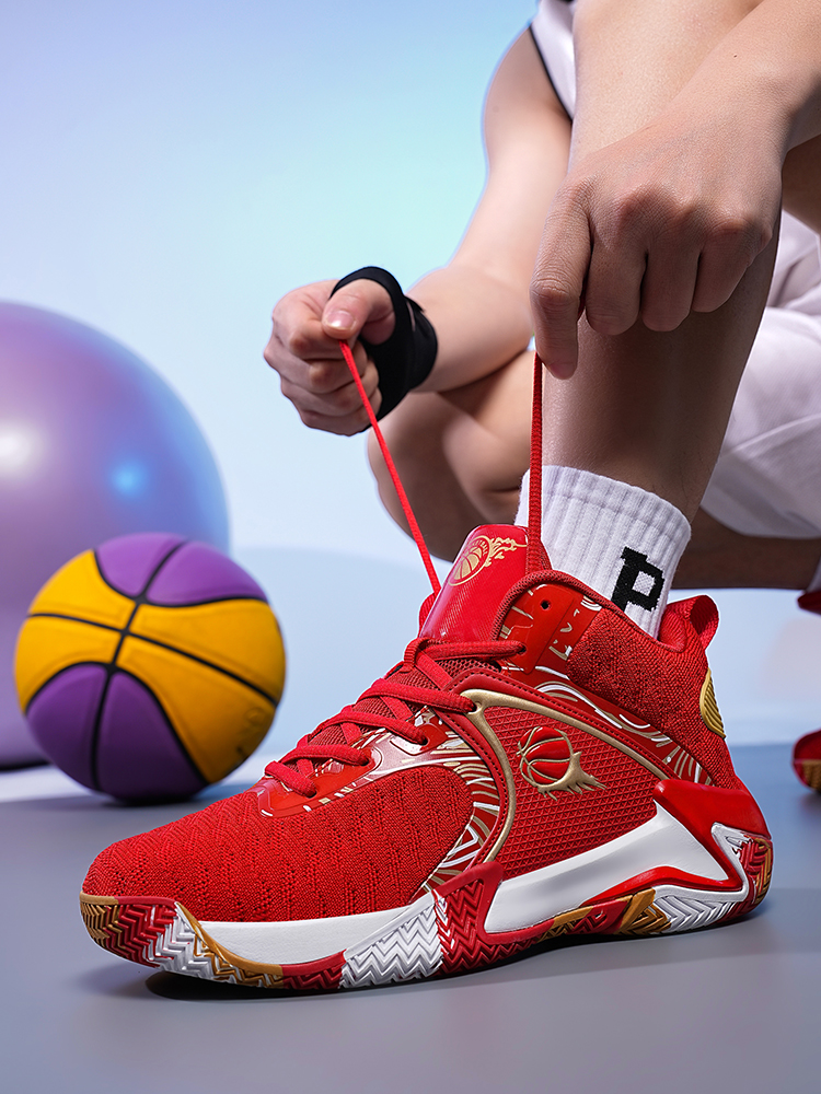 9639-Men's Foreign Trade Plus Size Autumn Men's Anti-slip and Wear-Resistant Basketball Shoes Lightweight Shock Absorption Rebound Cement Fl