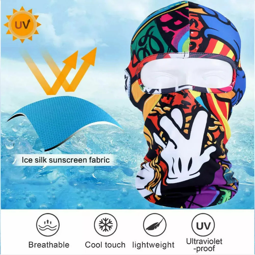 Outdoor Sports Balaclava UV Protection Breathable Riding Motorcycle Face Mask Cover Headgear Men Women Cycling Neck Face Shield 250624
