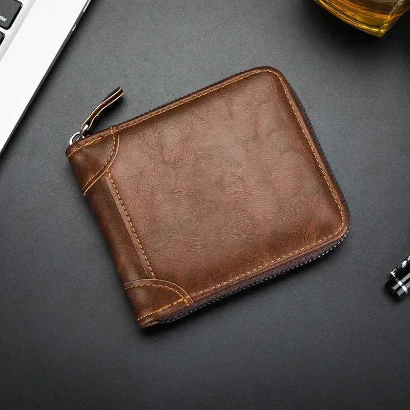 Unisex Wallet Vintage Wallet European and American Horizontal Style PU Leather Multi-Functional Coin Card Holder WalletsXJ250624