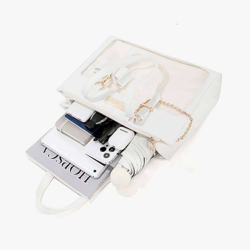 Lovely Japanese Lolita Girls Cute Tote HandBags Female Bowknot Chain Two Dimensional Shoulder Bags Transparent Window Itabags