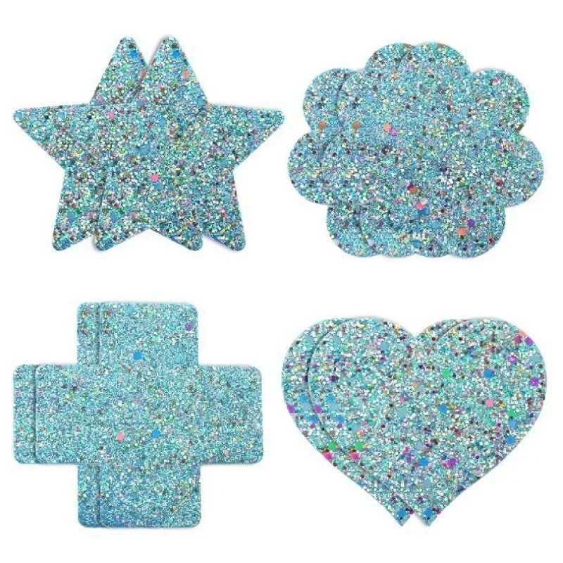 Sexy Nipple Pasties Invisible Disposable Breast Patch Clover Luminous Glitter Breast Lift Tape Chest Stickers Bara Nipple Covers W250624