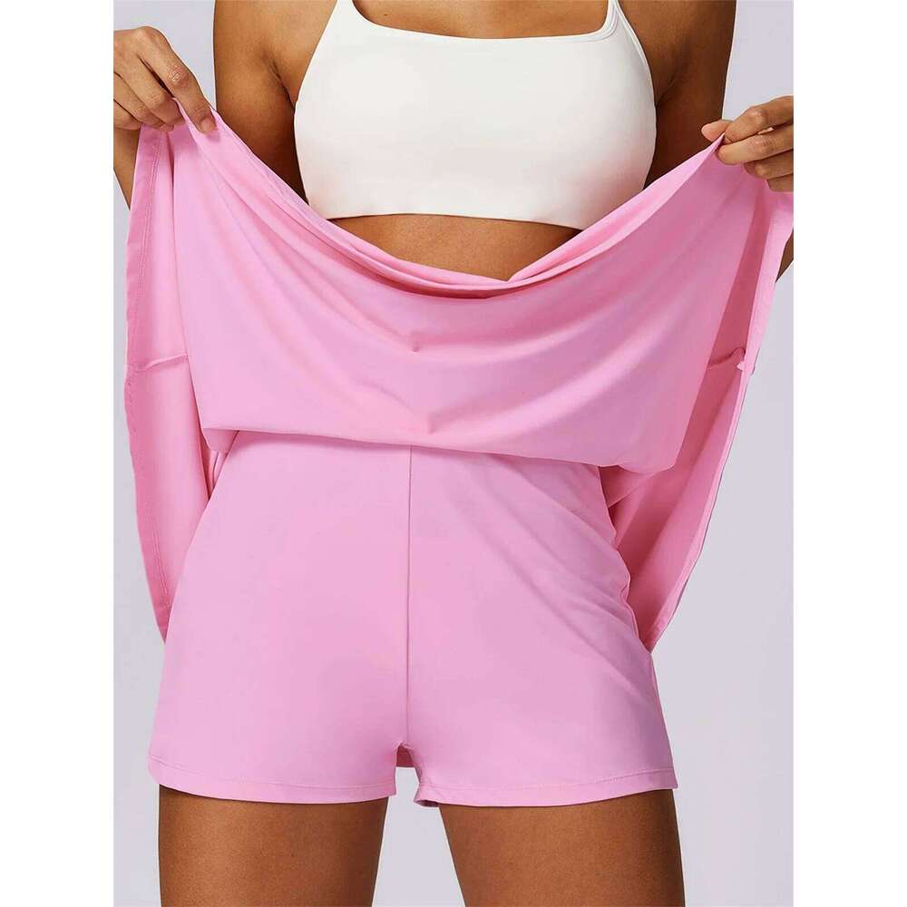 Summer Skirt Set Women UV Protection Long Sleeved Sunscreen Zipper Coat Outdoor Ice Silk Cool Running Yoga Exercise Sets