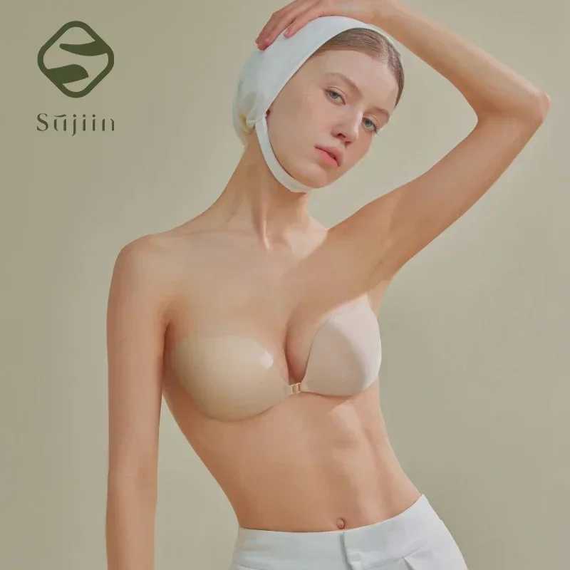 SUJIIN Adhesive Nipple Covers for Women Sticky Boobs Sexy Push Up Strapless Thin Invisible Bras Wedding Dress Nipple Patch XT001 W250624