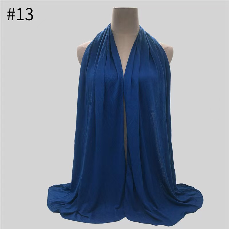 T1050 solid color cotton jersey mercerized cotton modal soft ladies headscarf scarf