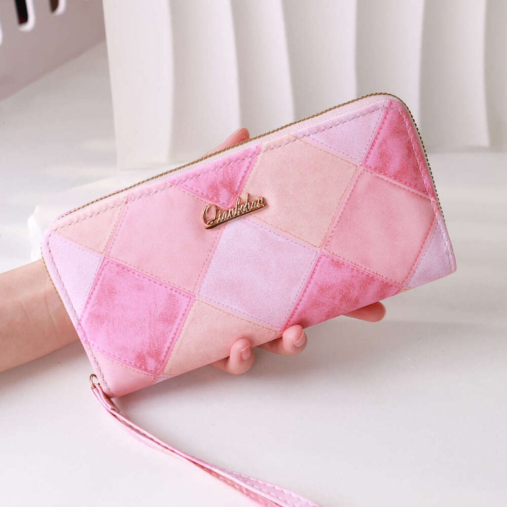 Secret Code Shipment New Korean Style Fashion Women's Long Spliced Color-Block High-End Wallet Purse for Women