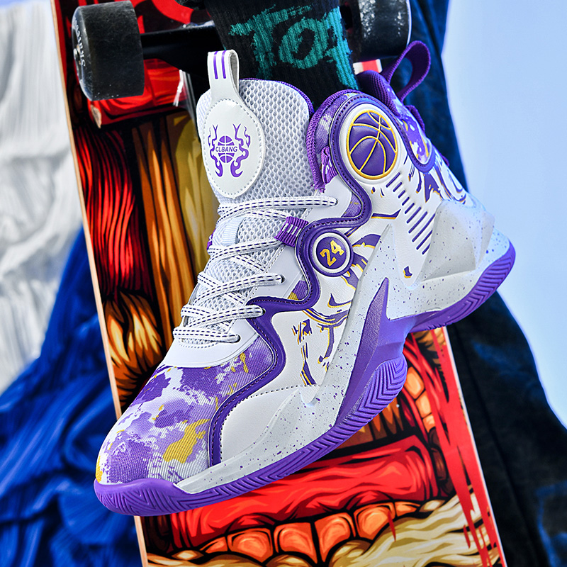 8106-Boys Fashion Breathable Indoor & Outdoor Sneakers Outdoor Sneakers Comfortable Basketball Shoes Non-slip running basketball shoes