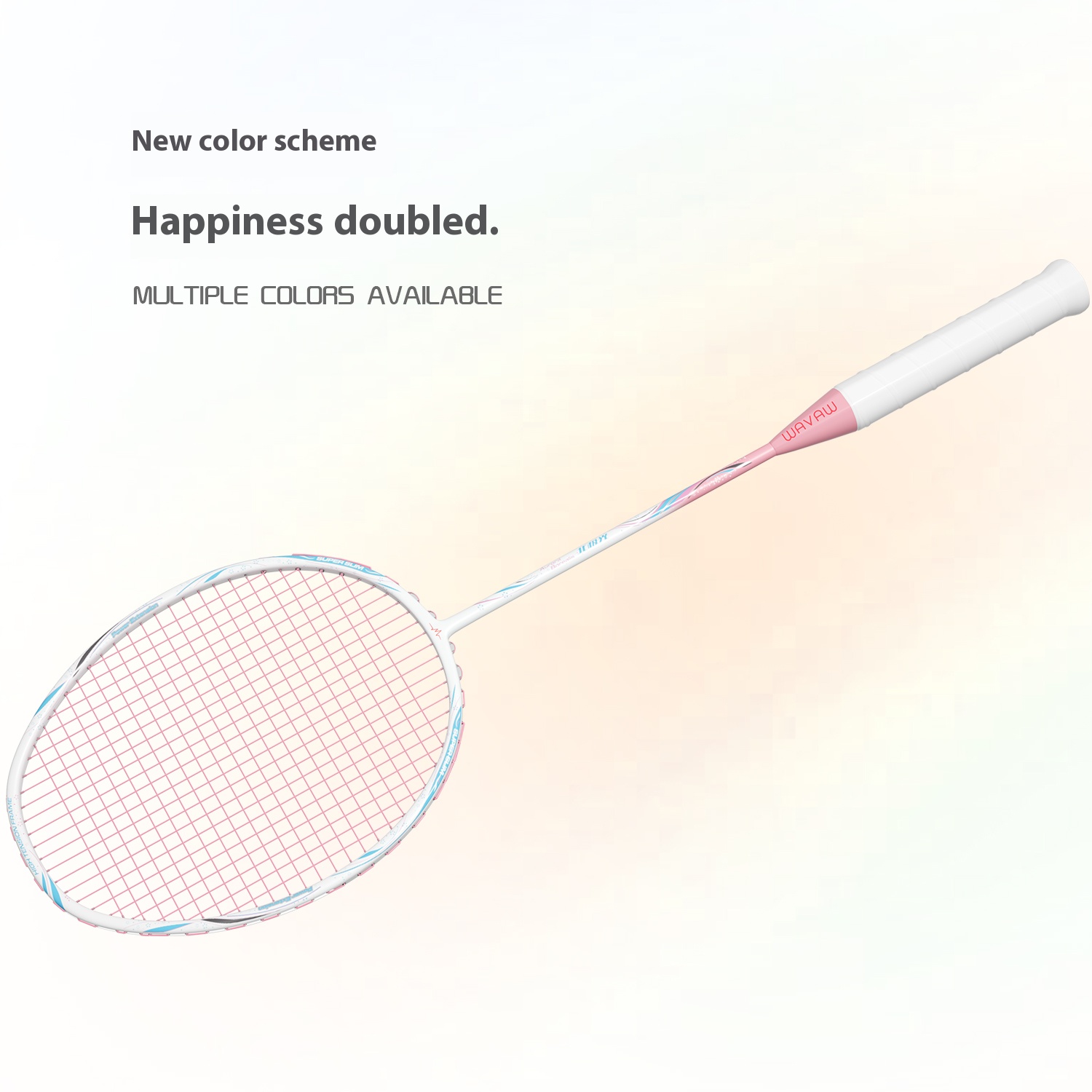 Aurora Borealis Badminton Racket | Beginner-Friendly | 26LBS Tension | 4U Ultralight Full Carbon Fiber | Shock-Absorbing Design