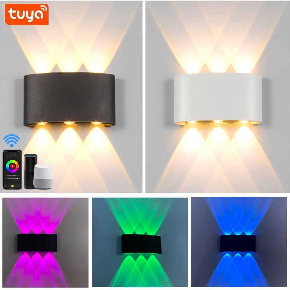 Smart RGB Outdoor Light 2700K-6500K Ambience Wall Sconce Color Changing WiFi App Control Up Down Lights Works with Alexa Google W250624