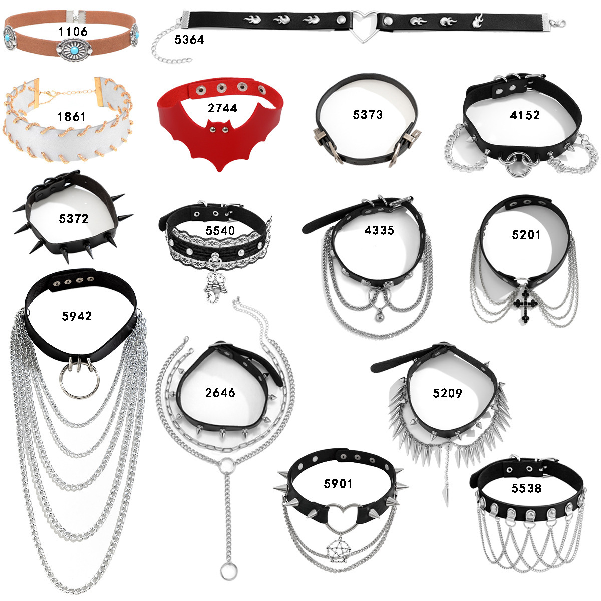 Accessories Gothic Pattern PU Palace Style Belt Buckle Choker Necklace for Women