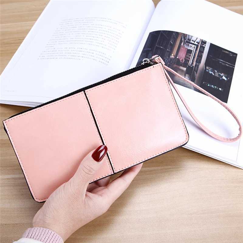 New Fi Women Office Lady PU Leather Lg Purse Clutch Zipper Business Wallet Bag Card Holder Big Capacity Wallet XJ250624