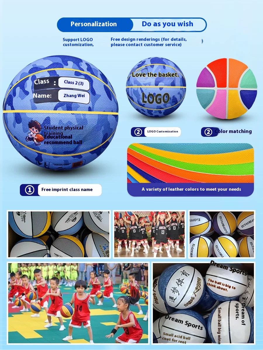 Trendy Kids Basketball | Custom Logo & Free Engraving | Personalized Color Options | Youth Basketball with Unique Design