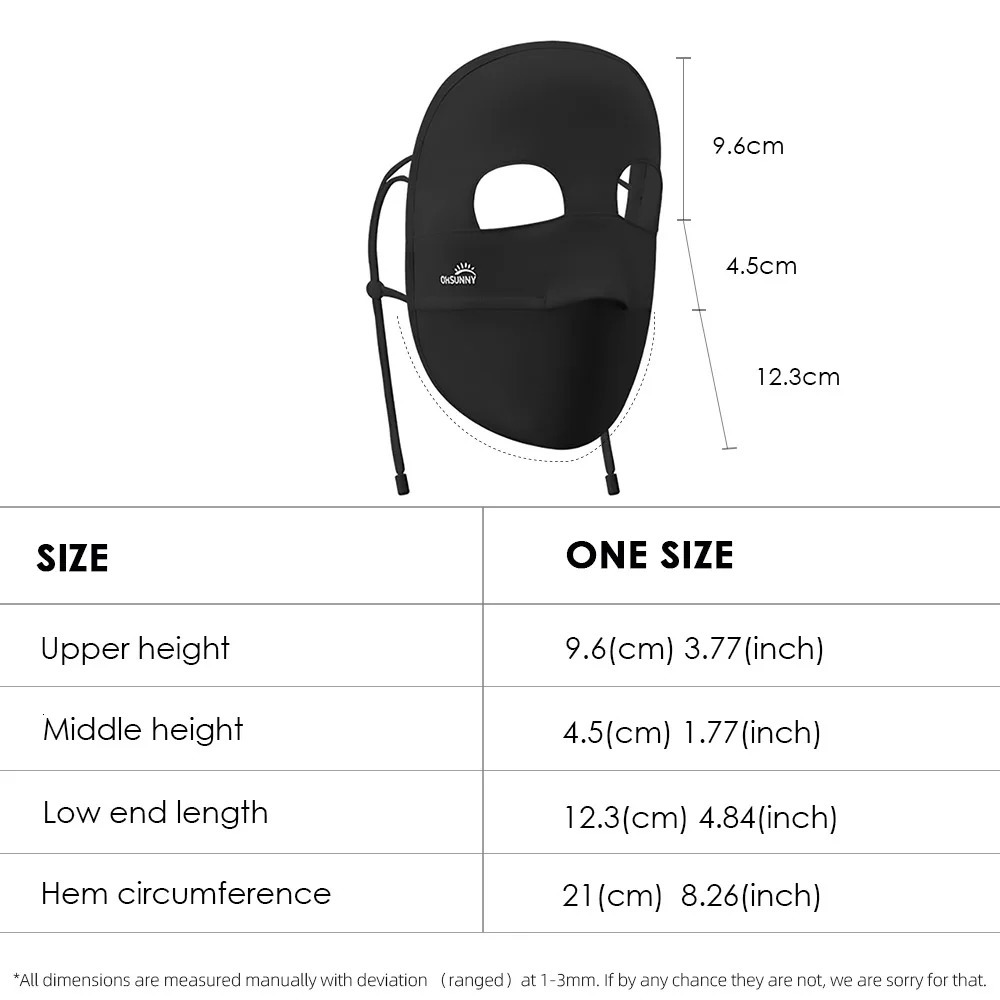 OhSunny Summer Face Masks Breathable Fabric Washable Sun Protective Balaclava Anti-UV UPF50 Beach Facekini for Women Outdoor 250624