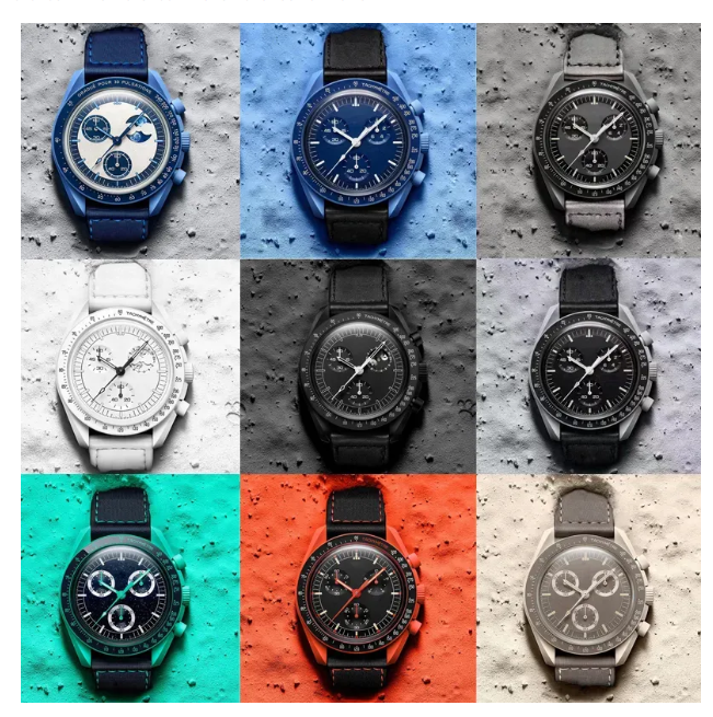 Men's watch bioceramic quartz chronograph watch - Mission Mercury collection, 42mm in size, high-quality nylon strap size