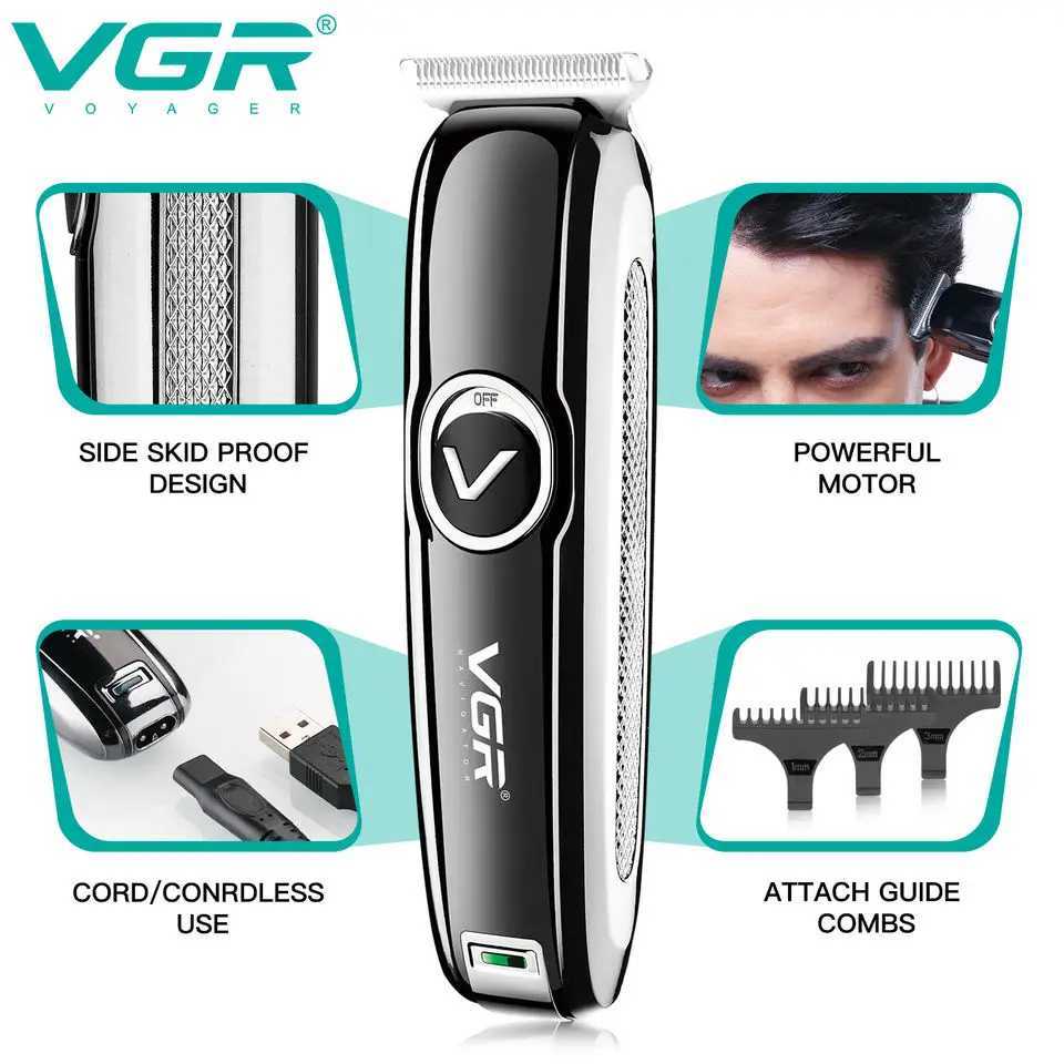 Original VGR Professional Electric Hair Trimmer Cordless Beard Hair Clipper for Men Hair Cutter Machine Rechargeable KitXJ250624