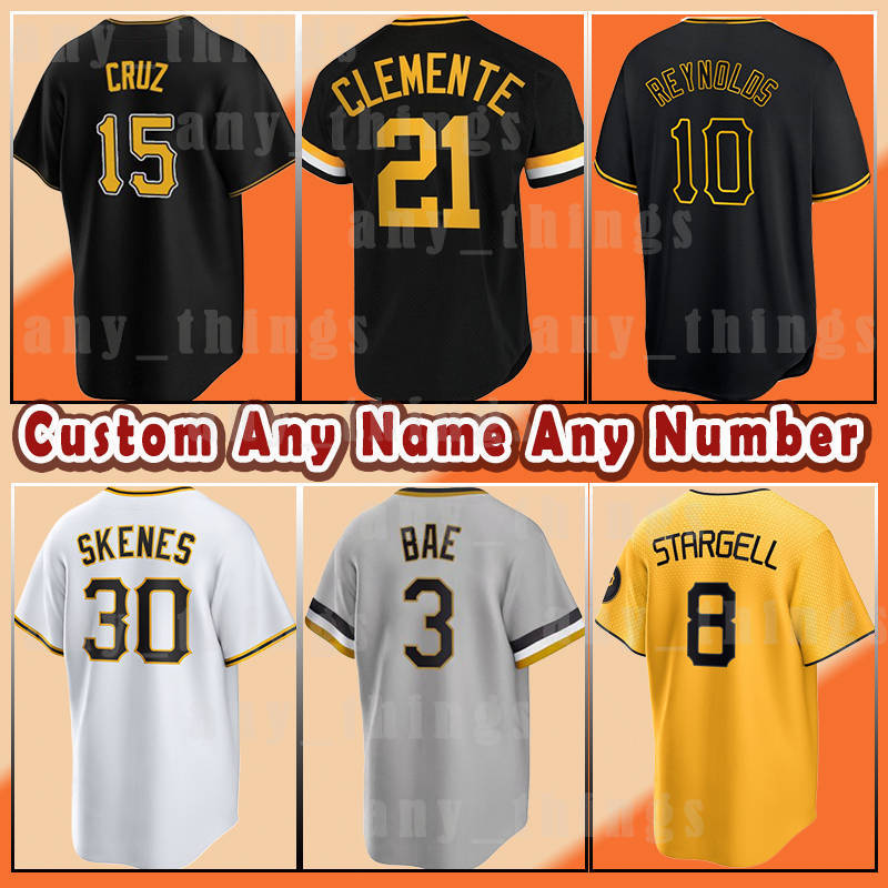 Andrew McCutchen Roberto Clemente Baseball Piratess Jerseys Ke'Bryan Hayes Willie Stargell Paul Skenes Oneil Cruz Mitch Keller Bryan Reynolds Jack Suwinski