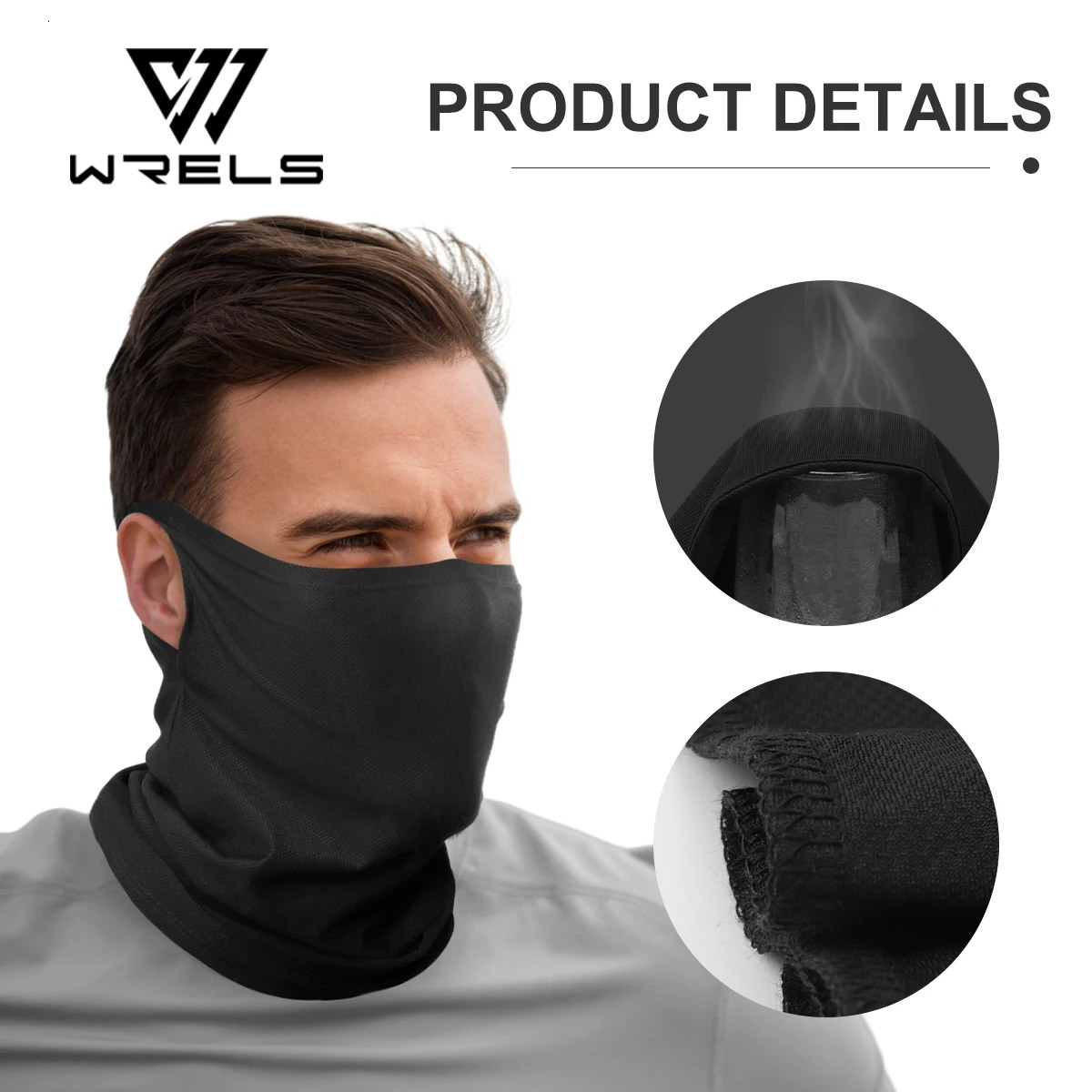 WRELS Ice Silk Sunscreen Mask Outdoor Cycling Face Cover Solid Color Neck Wrap UV Protection Ear Bandana Scarf Protection 250624