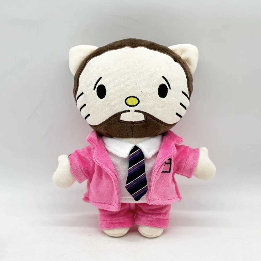 Sanrio New Hello Kitty Mac Miller Plush Doll Pink Suit Boy Plush Toy Figure Stuffed Toys Cute Boys Girls Christmas Gift 24cmw250701