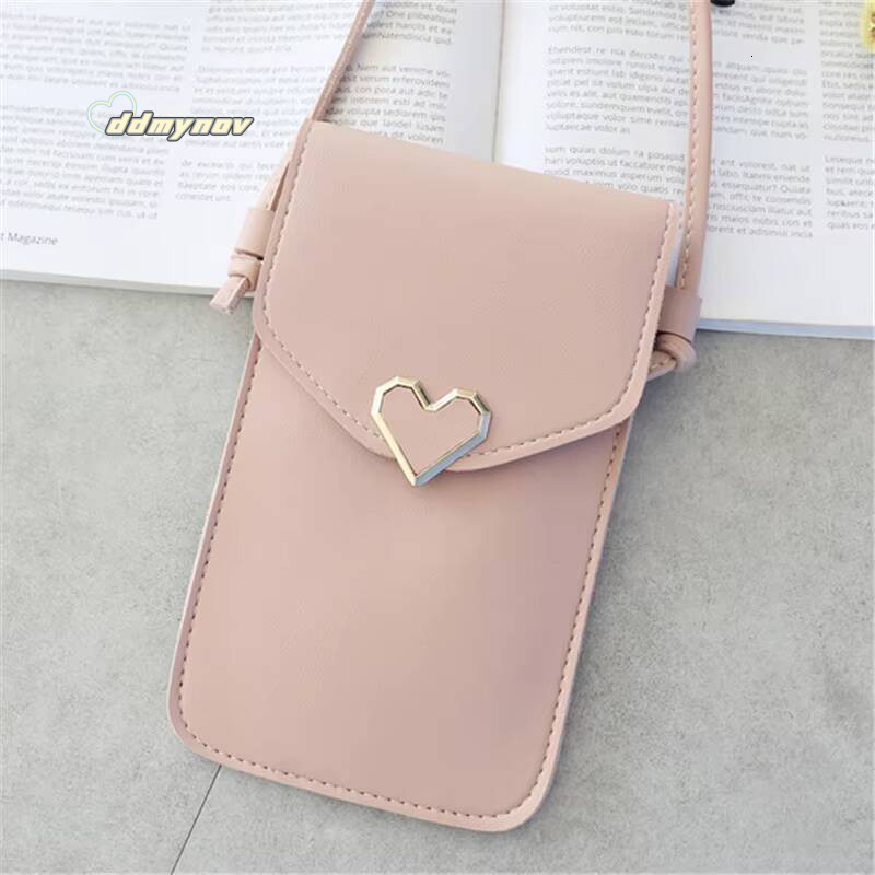 Transparent Touch Screen Cell Phone Purse Smartphone Wallet Shoulder Strap Handbag PU Leather Casual Crossbody Bags Women ddmynov