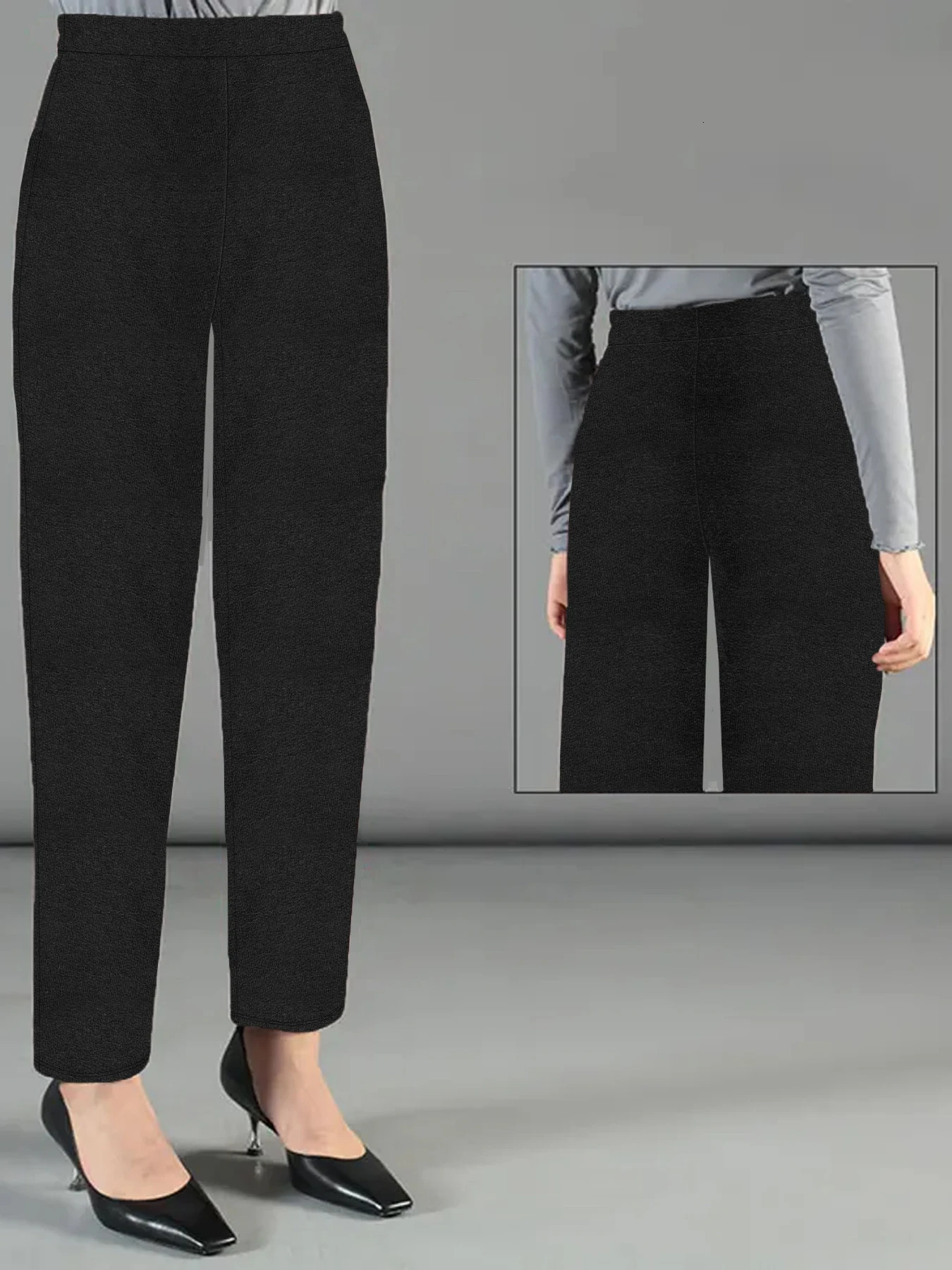 Spring and Autumn Plus Size Elegant Fashion Style High Elastic Fabric Slim Fit Comfortable Straight Style Pants 250609