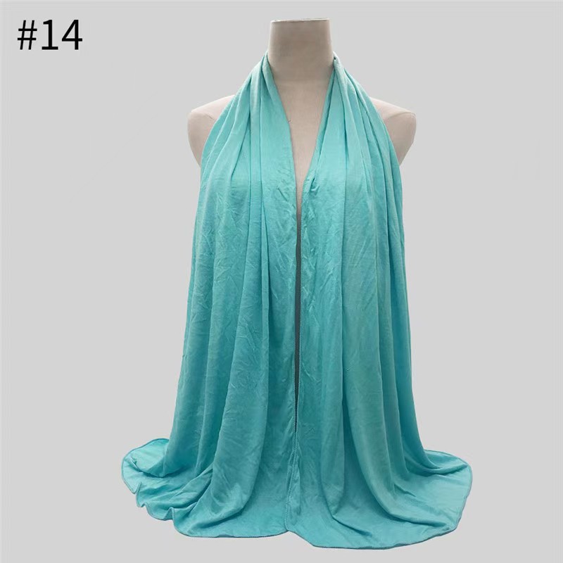 T1050 solid color cotton jersey mercerized cotton modal soft ladies headscarf scarf