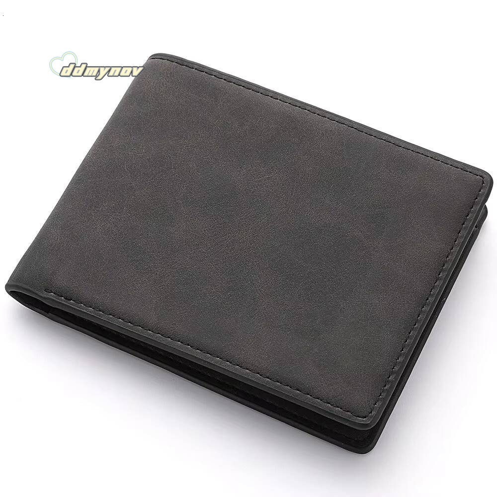 Multi-card Slot Men Wallet Fashion Folding Large-capacity Coin PU Leather Short Purse ddmynov
