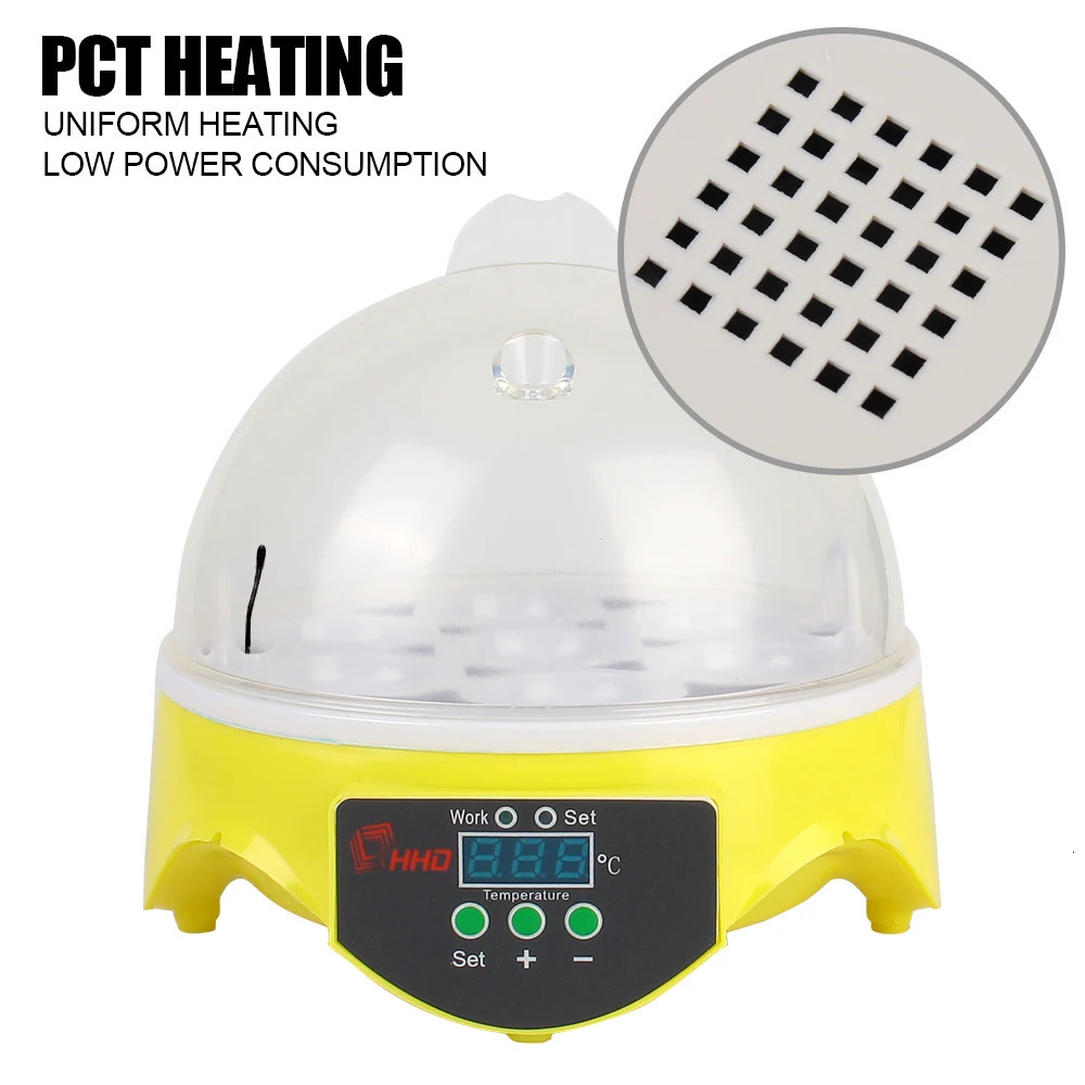 Brooder 7 Egg for Chicken Duck Bird Adjustable Digital Temperature Poultry Incubator Mini Egg Incubator Farm Hatchery 250624