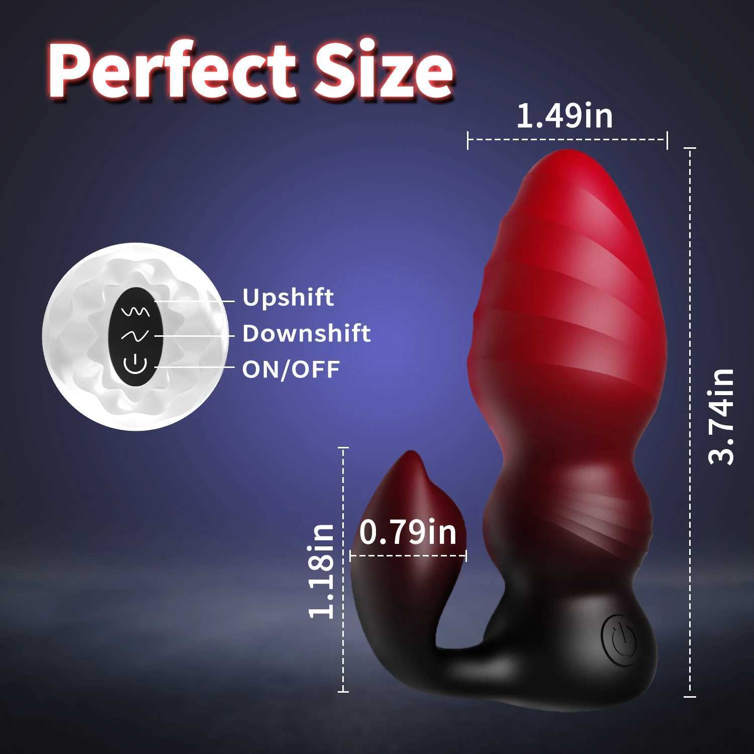 2 IN 1 Adult Sex Toys Butt Anal Plug Clitoris Stimulator Remote with Control Vibrator 7 Vibrating Frequencies for Women/Couples W250624