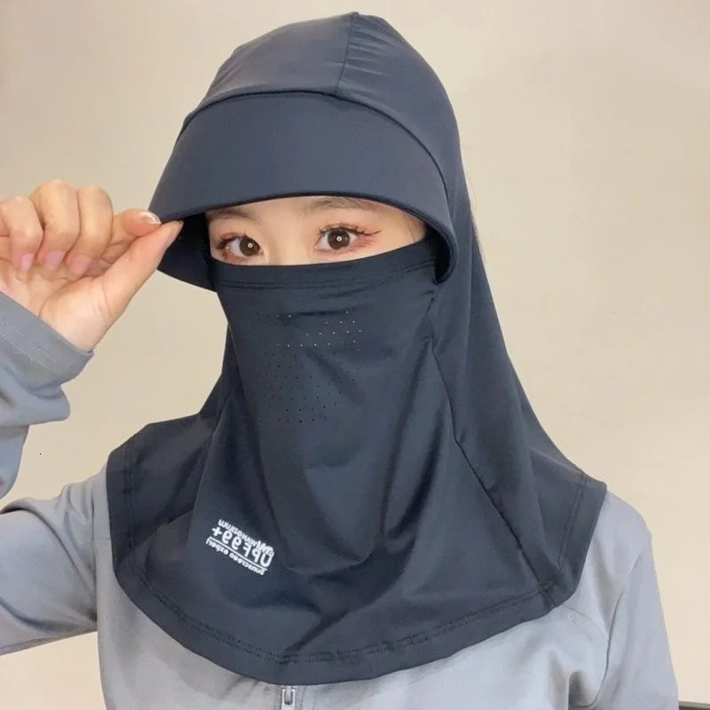 sunscreen hat for women in summer neck protection face protection cycling sun hat UV protection face mask integrated 250624
