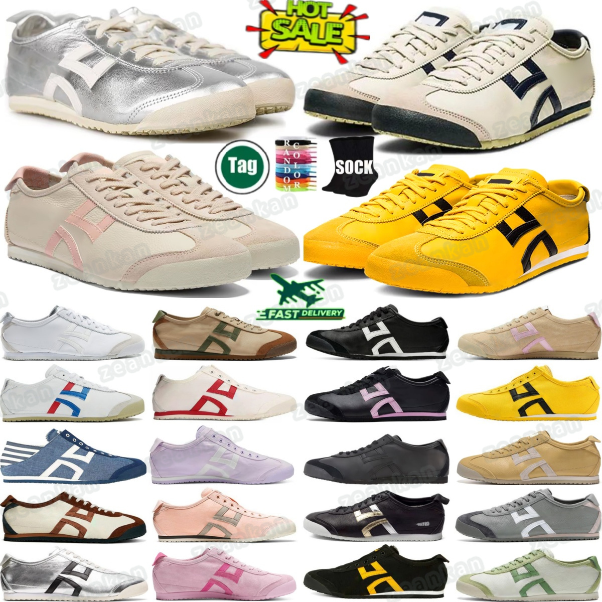 running Tiger Mexico 66 shoes designer Japan tigers trainers Vintage women men Kill Bill Silver Birch Peacoat Black White Beige Grass Gucf6#